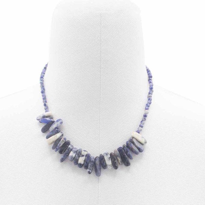 Collier en Sodalite