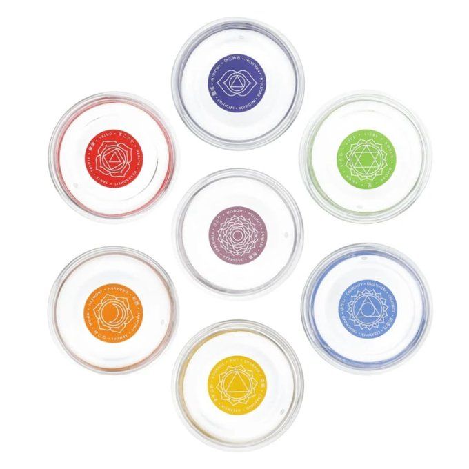 7  verres mythos chakras