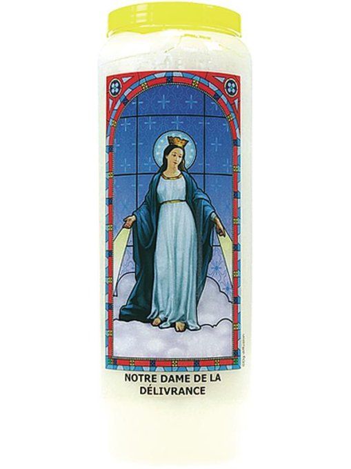 Bougie de neuvaine "Notre Dame de la Délivrance"