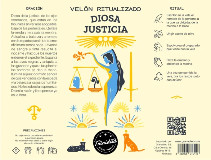 Bougie ritualisée "justice"